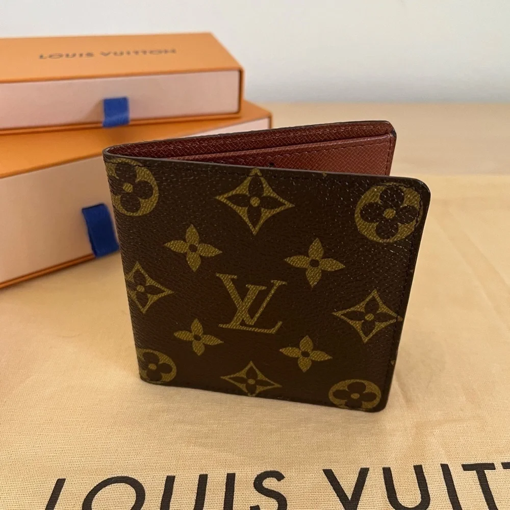 Rare Louis Vuitton Bifold Credit Card Wallet Monogram Vintage France 1987